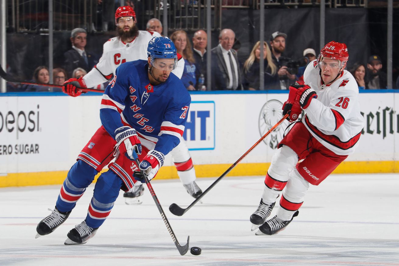 Carolina Hurricanes v New York Rangers