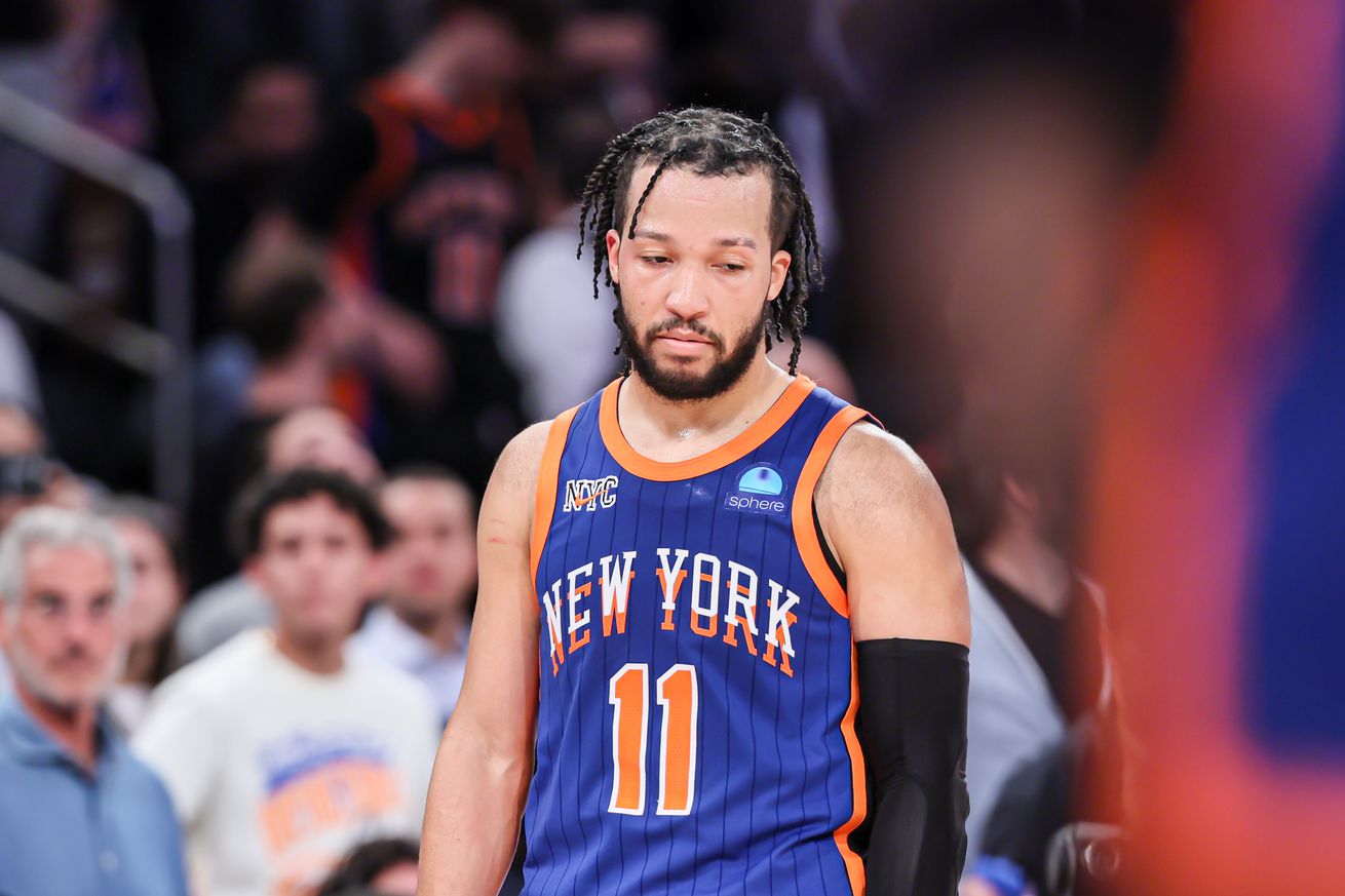 New York Knicks’ Jalen Brunson at the end of Game 5 of the 1st Round of NBA Playoffs