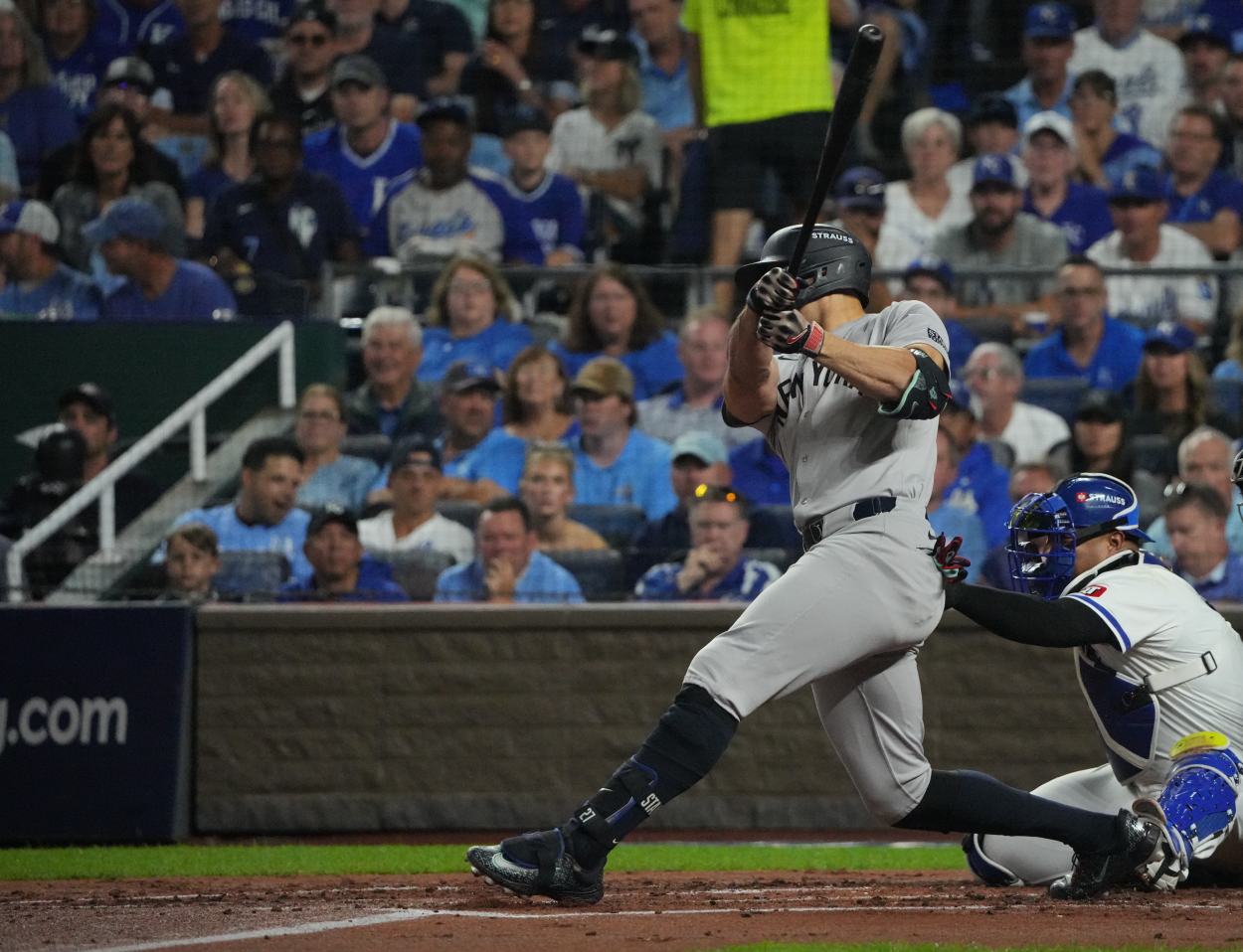 MLB: ALDS-New York Yankees at Kansas City Royals, giancarlo stanton MLB: ALDS-New York Yankees at Kansas City Royals, giancarlo stanton