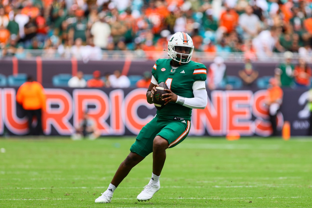 NCAA Football: Duke at Miami Cam Ward, Giants, Miami, NFL Draft