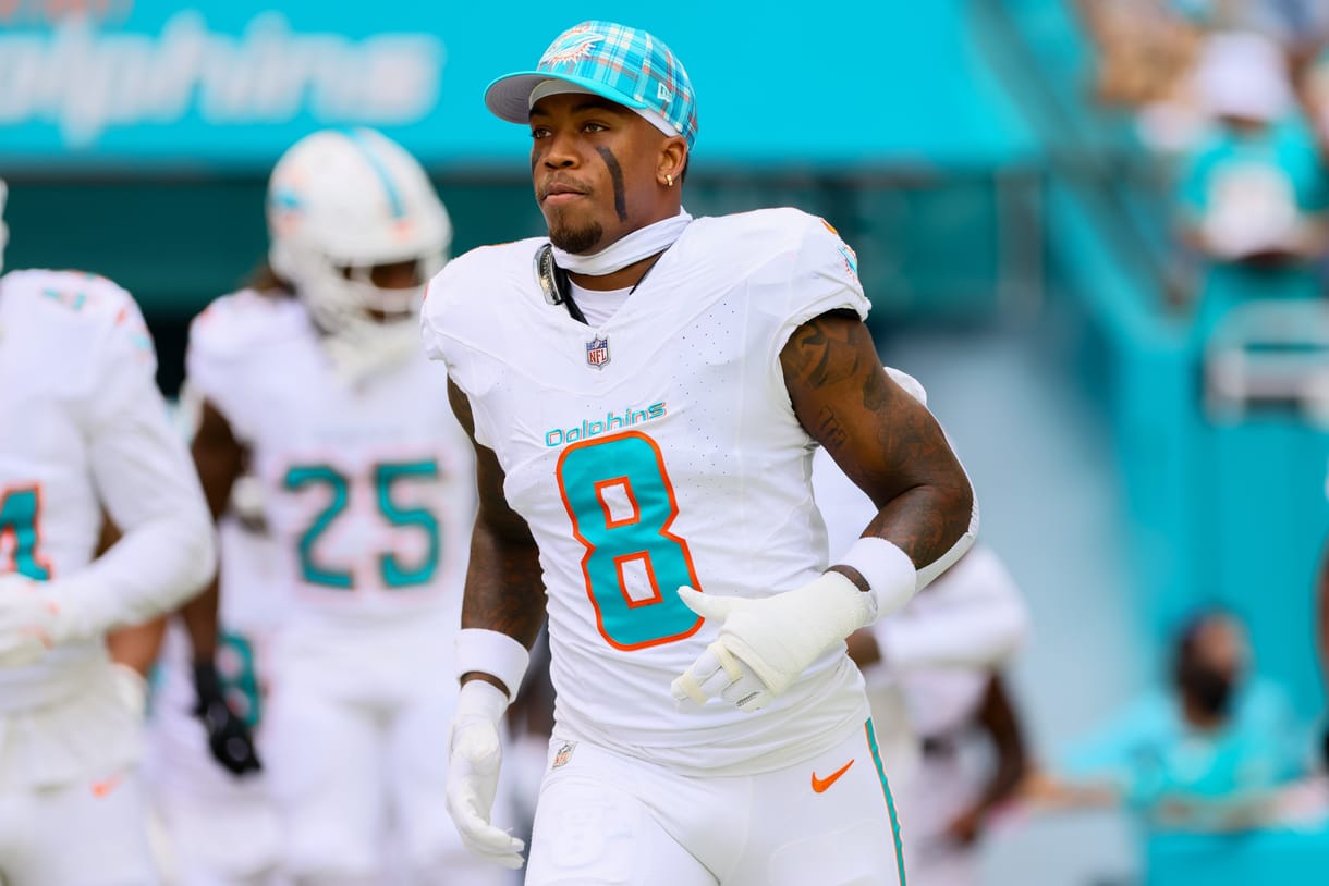 NFL: Arizona Cardinals at Miami Dolphins Jevon Holland, Dolphins, Giants