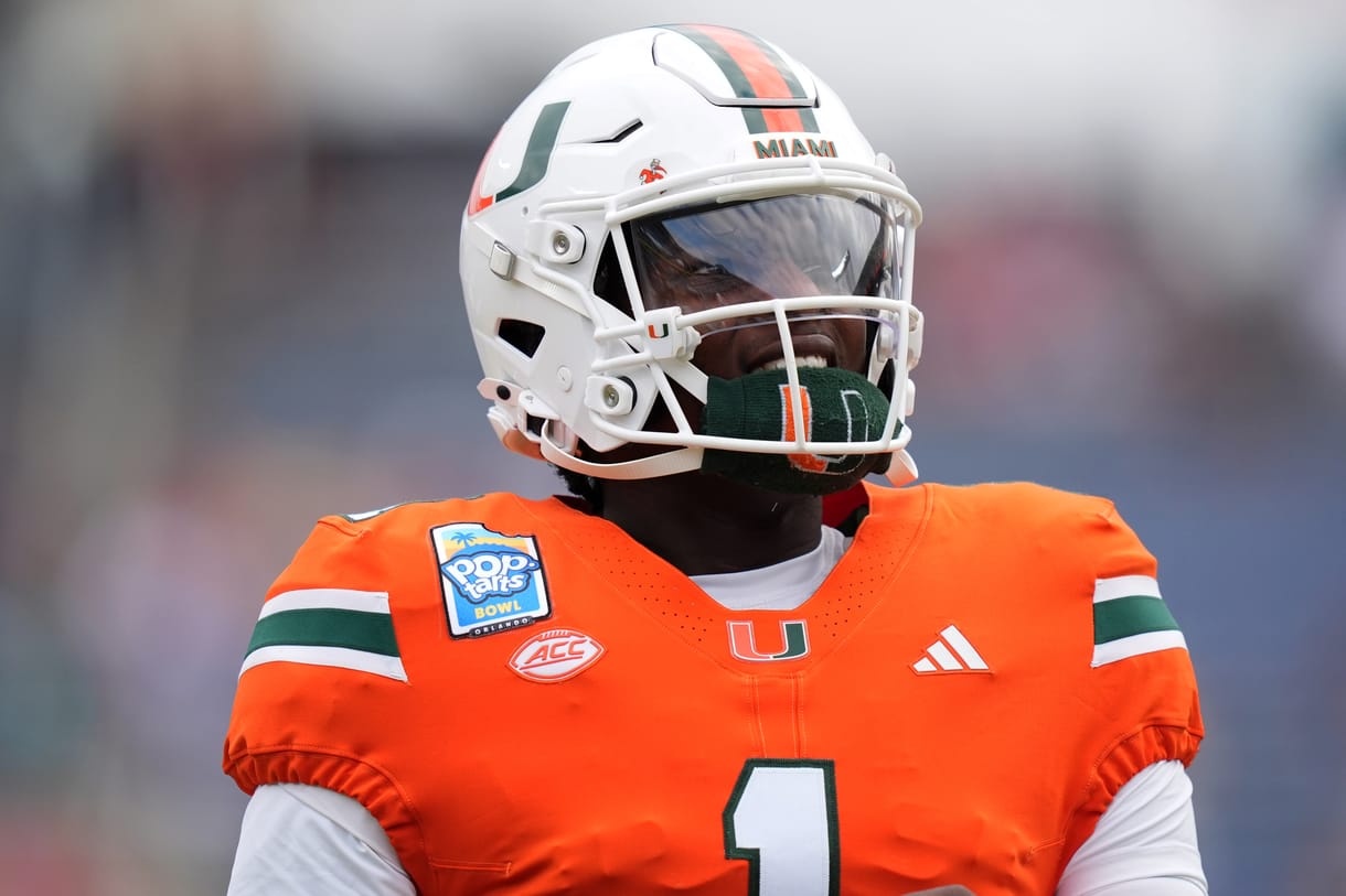 NCAA Football: Pop Tarts Bowl-Iowa State at Miami Cam Ward, 2025 NFL Draft, Giants