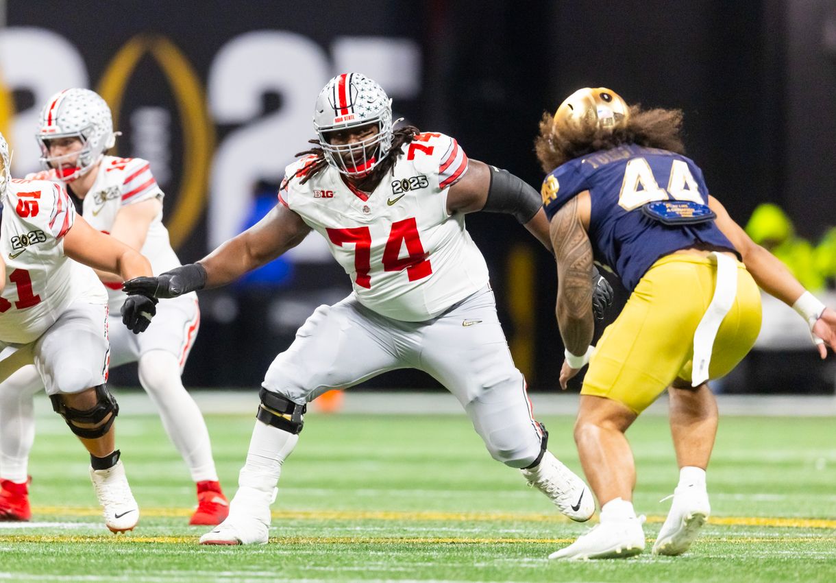 NCAA Football: CFP National Championship-Ohio State at Notre Dame Donovan Jackson, Giants, NFL Draft
