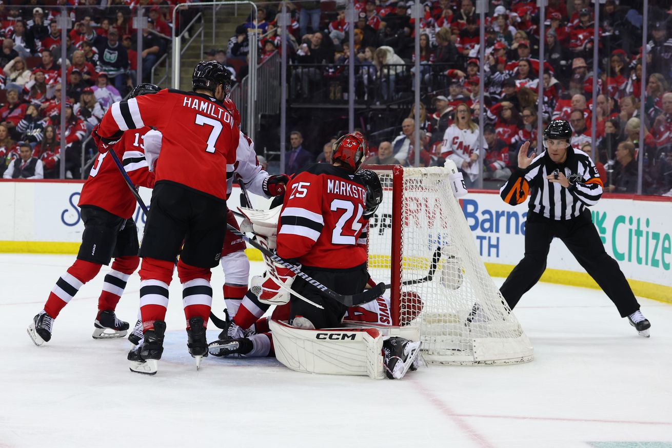 NHL: Stanley Cup Playoffs-Carolina Hurricanes at New Jersey Devils