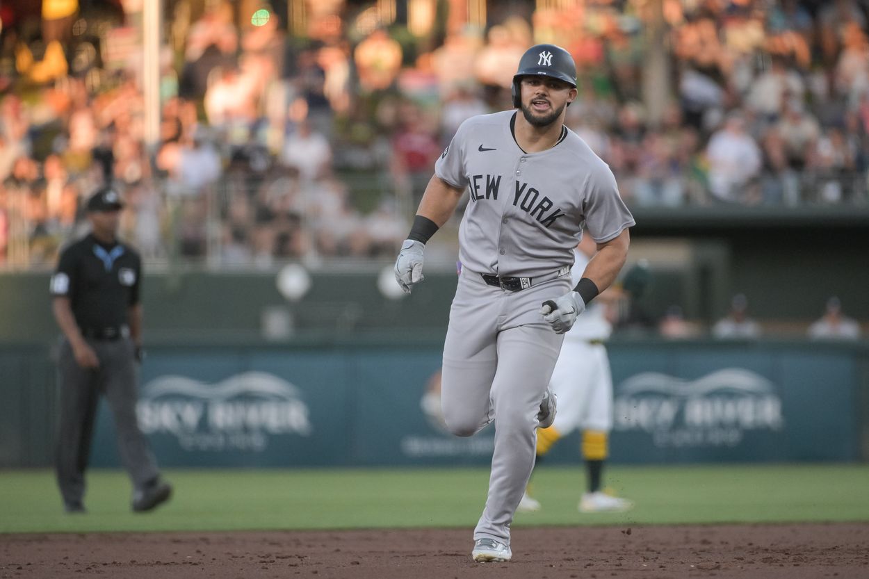 MLB: New York Yankees at Athletics, jasson dominguez MLB: New York Yankees at Athletics, jasson dominguez