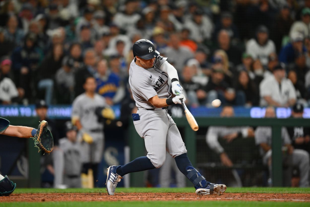 MLB: New York Yankees at Seattle Mariners, anthony volpe MLB: New York Yankees at Seattle Mariners, anthony volpe