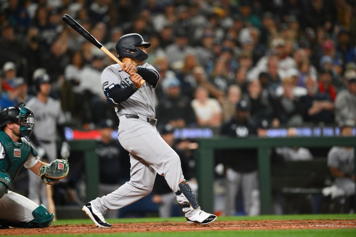 MLB: New York Yankees at Seattle Mariners, trent grisham MLB: New York Yankees at Seattle Mariners, trent grisham