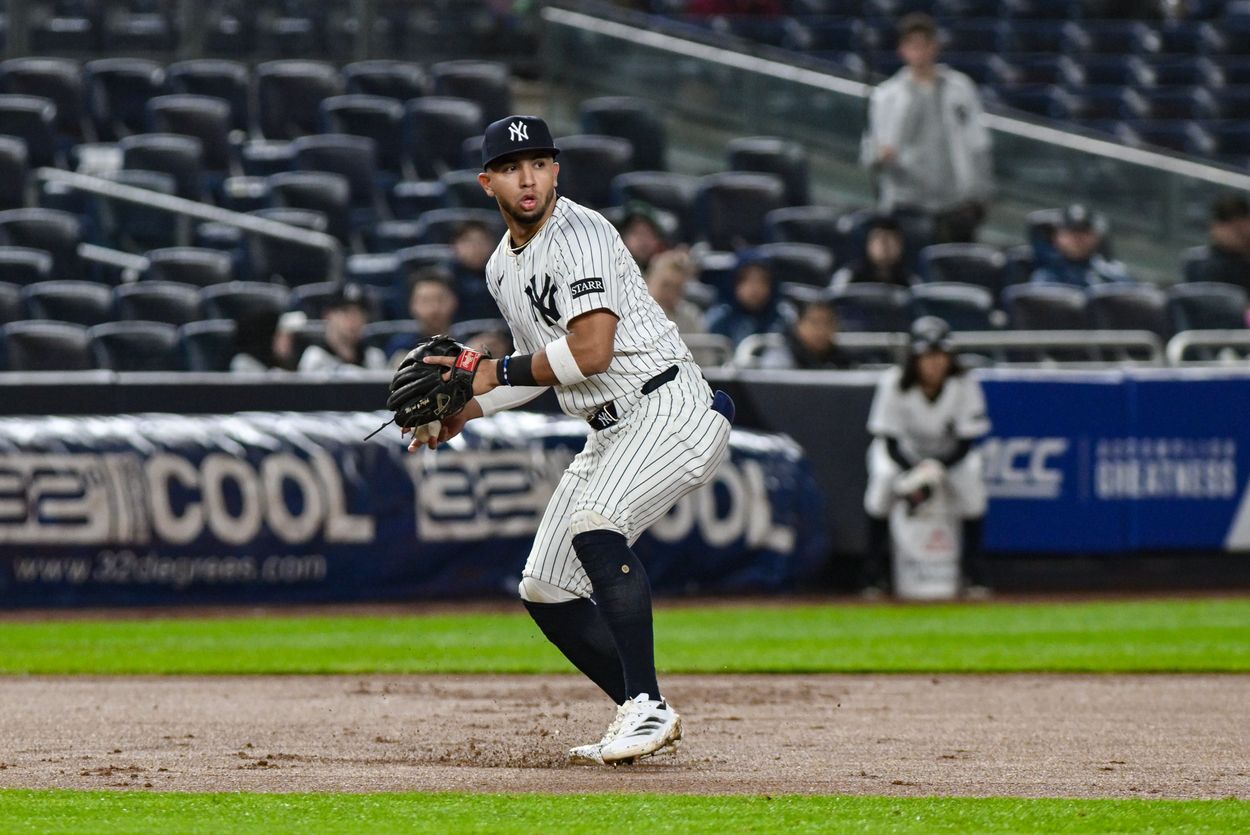 MLB: San Diego Padres at New York Yankees, oswald peraza MLB: San Diego Padres at New York Yankees, oswald peraza