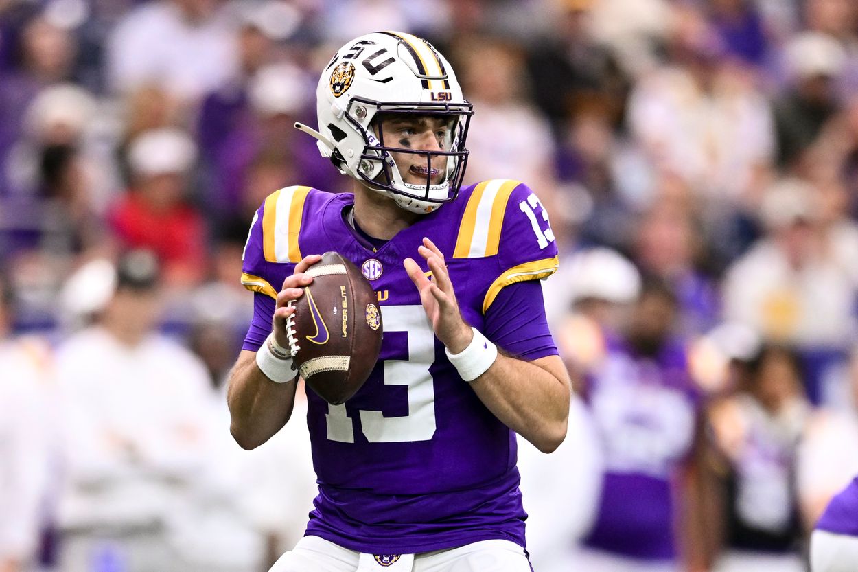 NCAA Football: Texas Bowl-Baylor at Louisiana State, Garrett Nussmeier, new york jets NCAA Football: Texas Bowl-Baylor at Louisiana State, Garrett Nussmeier, new york jets