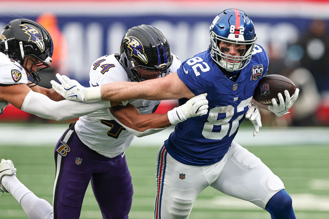 NFL: Baltimore Ravens at New York Giants Daniel Bellinger, Giants