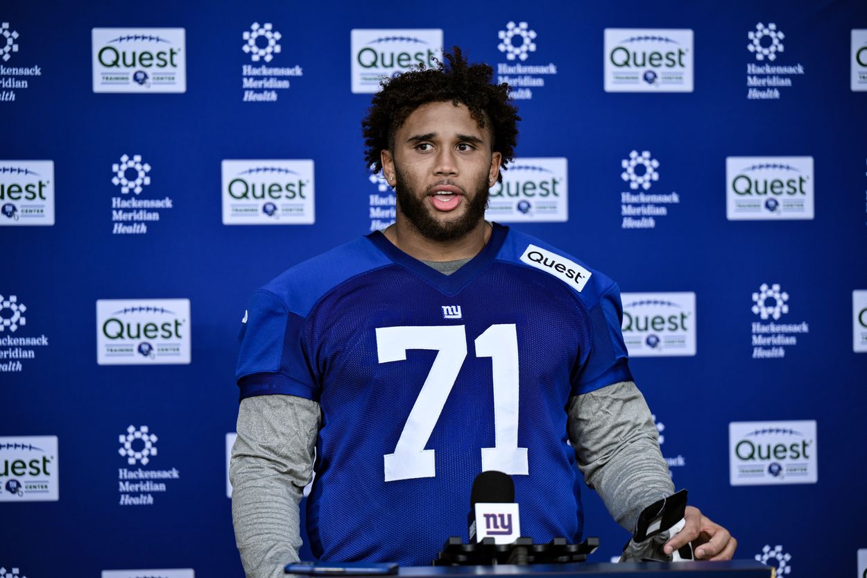 NFL: New York Giants Rookie Minicamp, marcus mbow NFL: New York Giants Rookie Minicamp, marcus mbow