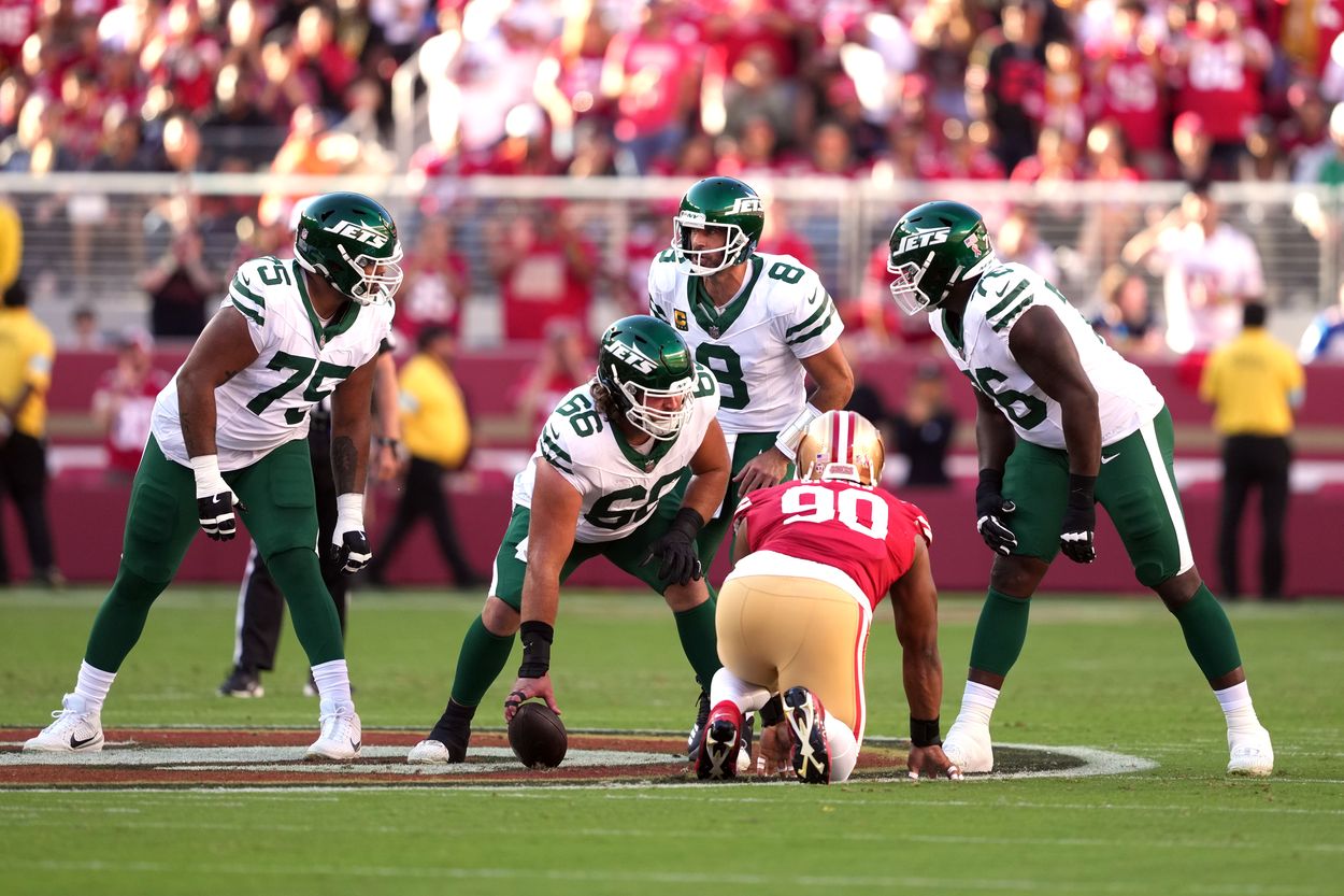 NFL: New York Jets at San Francisco 49ers, Alijah Vera-Tucker NFL: New York Jets at San Francisco 49ers, Alijah Vera-Tucker