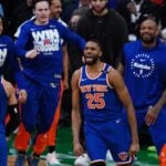 The Knicks upset the Celtics in Game 1.