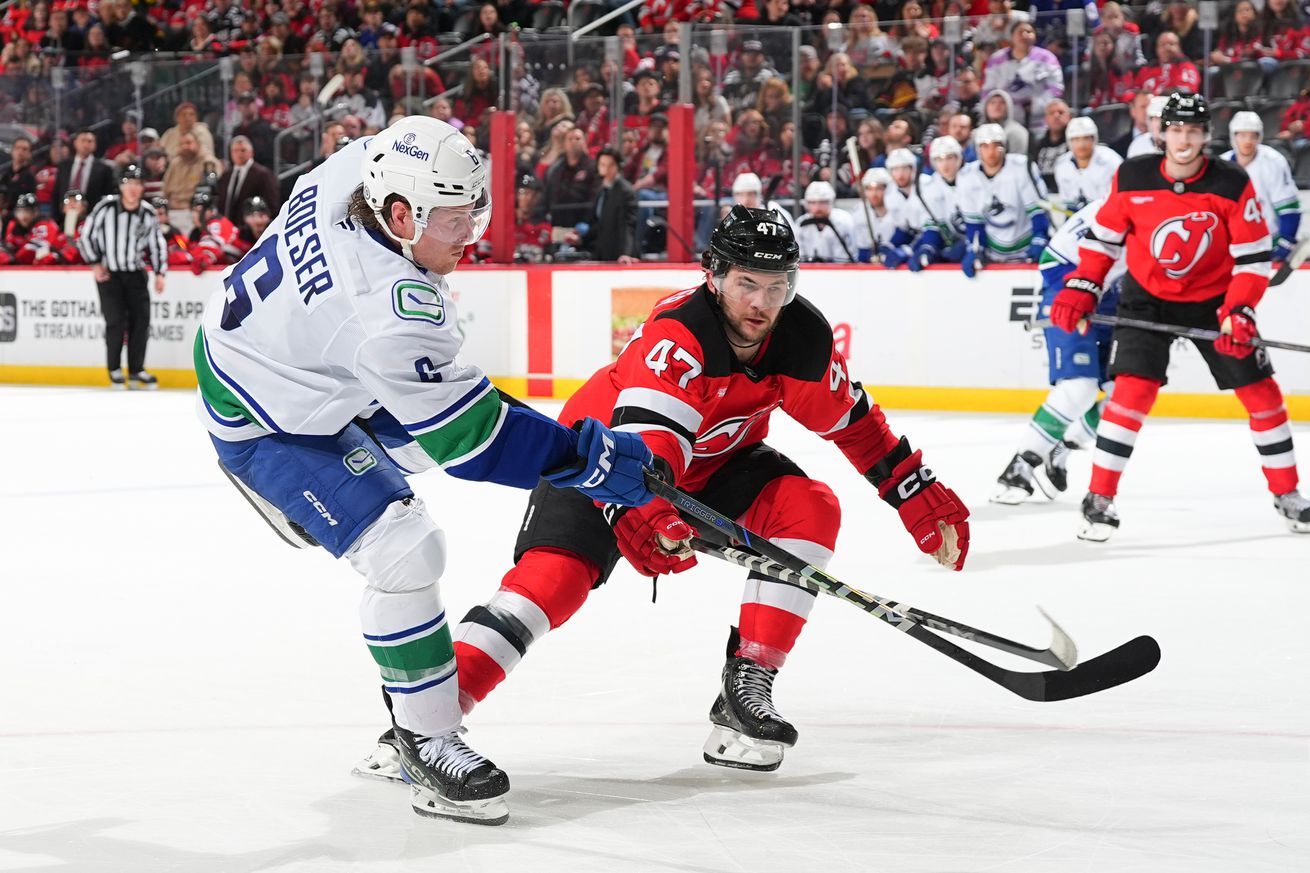 Vancouver Canucks v New Jersey Devils