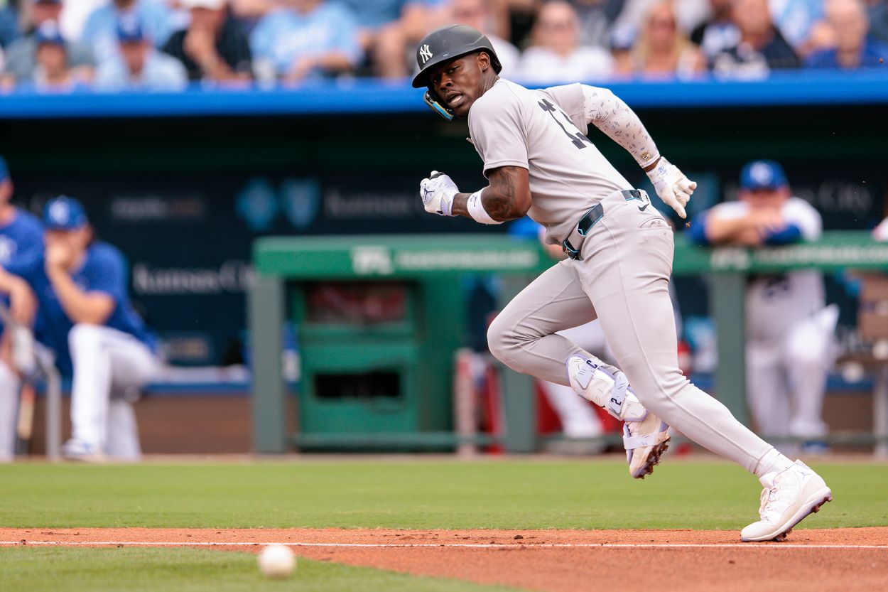 MLB: New York Yankees at Kansas City Royals, jazz chisholm