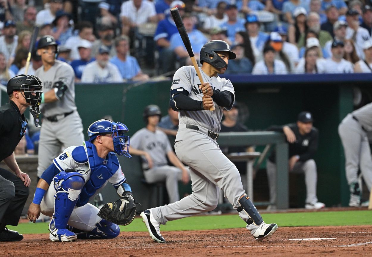 MLB: New York Yankees at Kansas City Royals, trent grisham