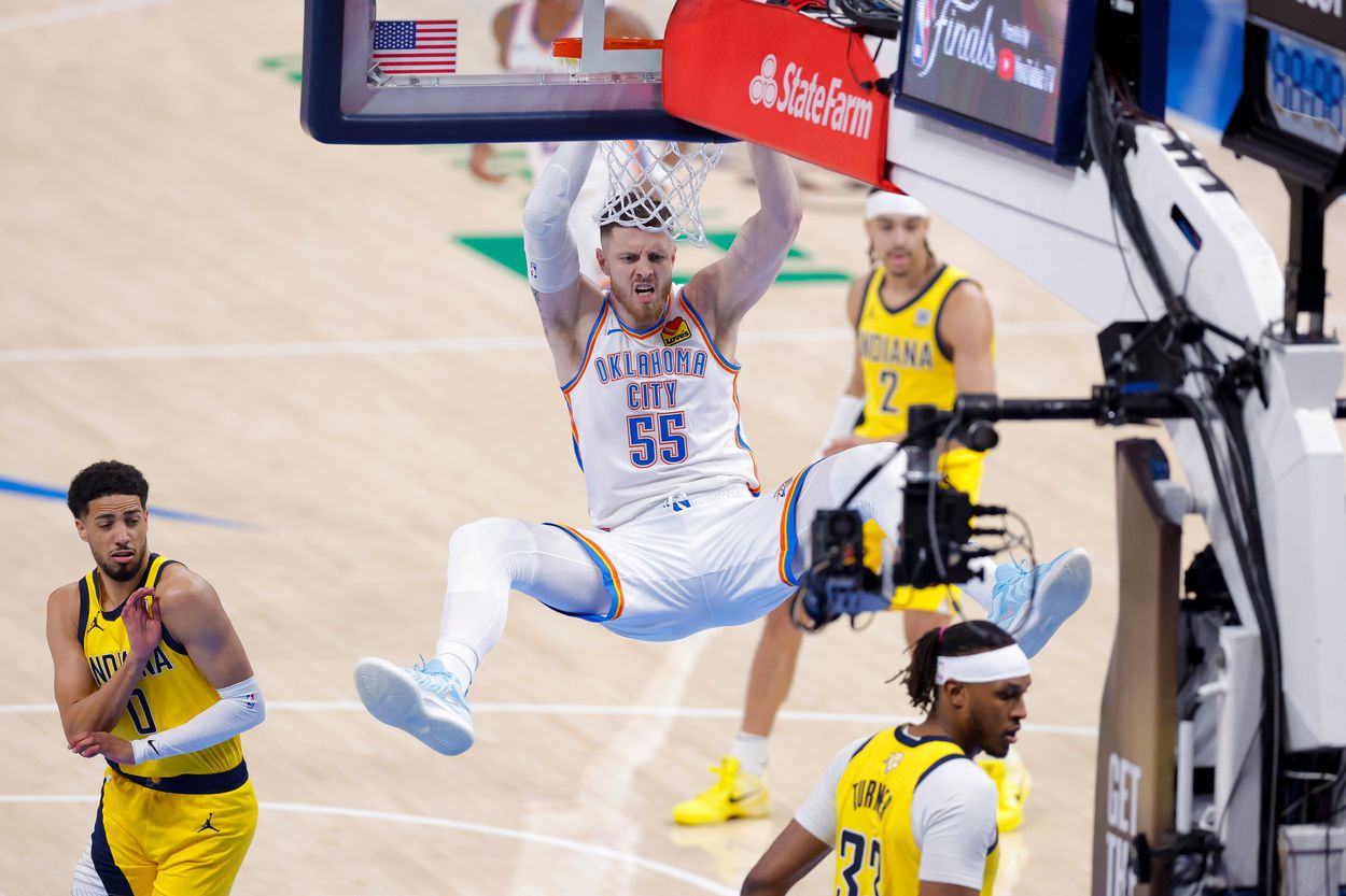 NBA: Finals-Indiana Pacers at Oklahoma City Thunder, isaiah hartenstein, knicks NBA: Finals-Indiana Pacers at Oklahoma City Thunder, isaiah hartenstein, knicks
