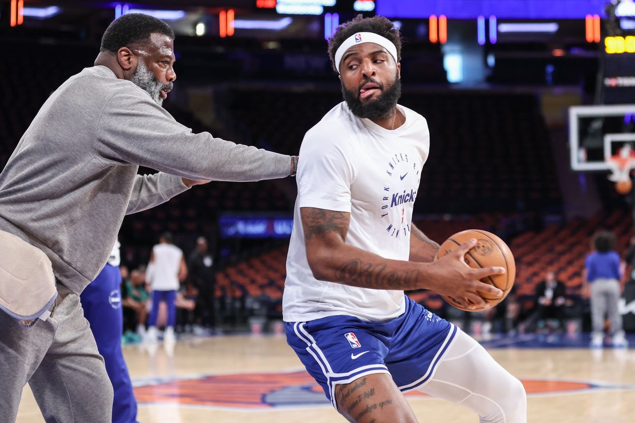 NBA: Playoffs-Boston Celtics at New York Knicks Mitchell Robinson, Knicks