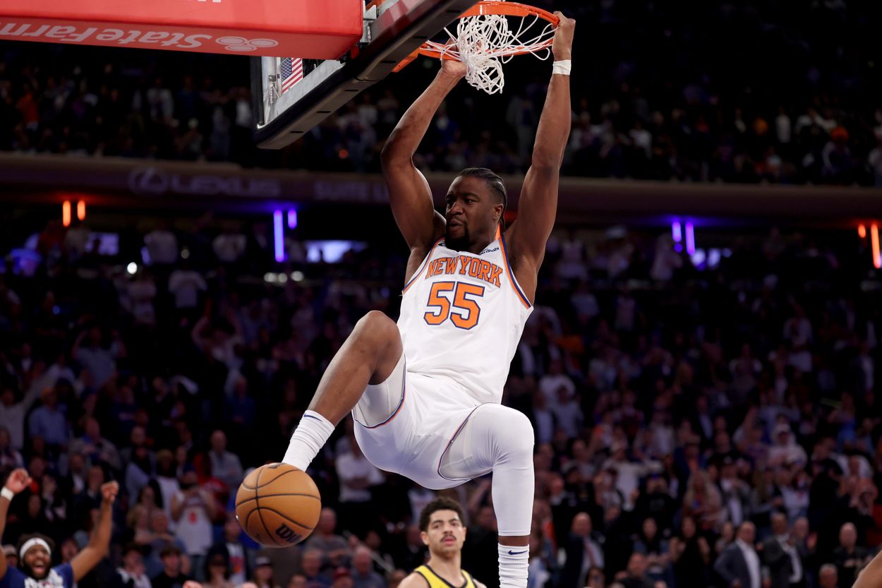 NBA: Playoffs-Indiana Pacers at New York Knicks, ariel hukporti NBA: Playoffs-Indiana Pacers at New York Knicks, ariel hukporti