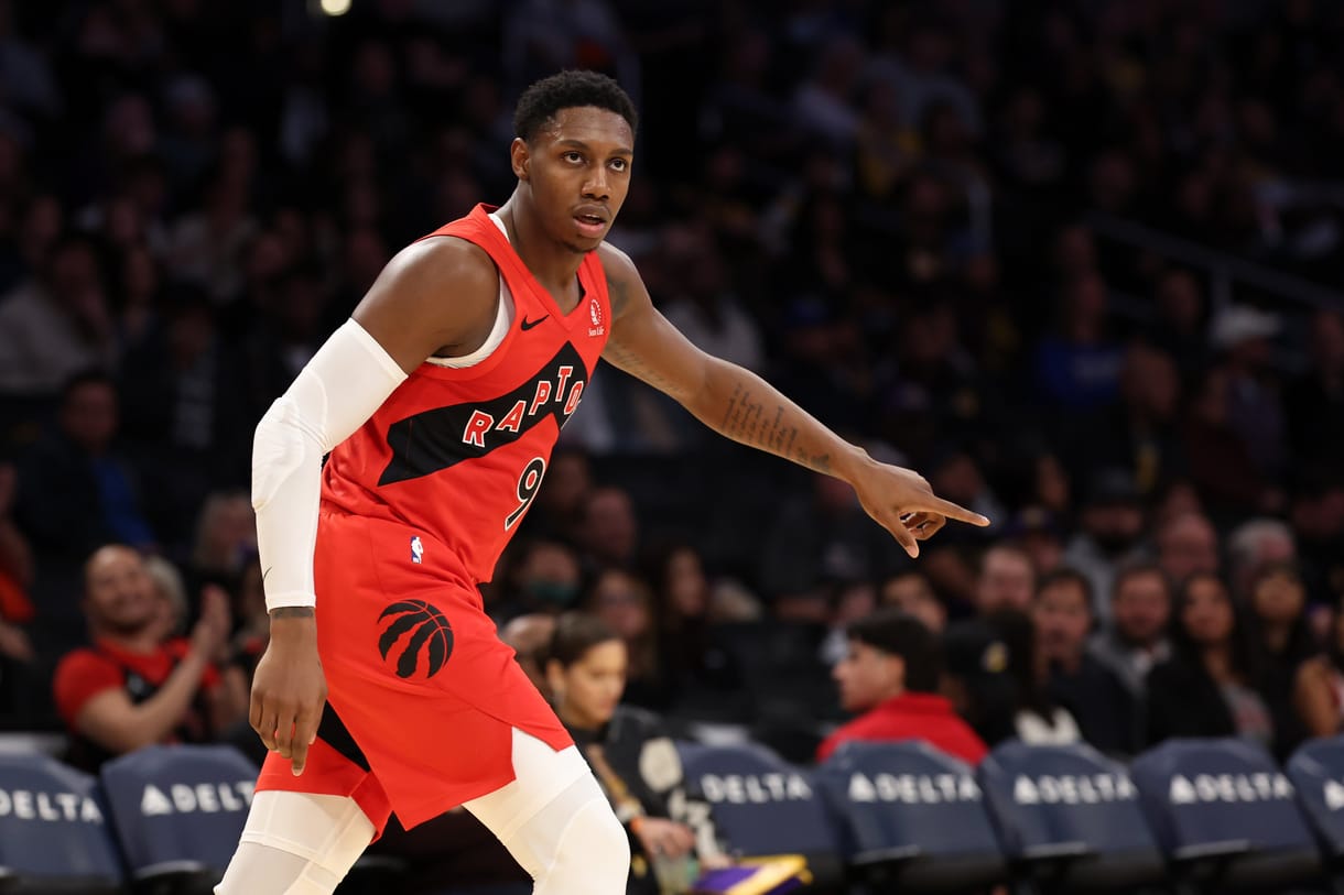 NBA: Toronto Raptors at Los Angeles Lakers RJ Barrett, Knicks, Raptors