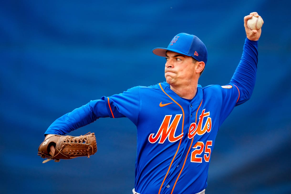 MLB: Spring Training-New York Mets Workouts Brooks Raley, mets