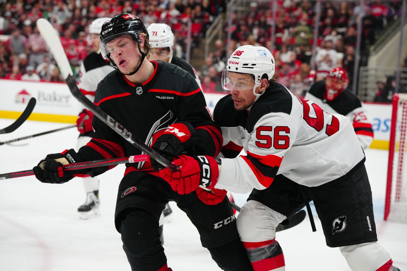 NHL: Stanley Cup Playoffs-New Jersey Devils at Carolina Hurricanes