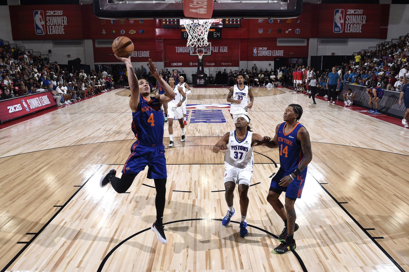 2025 NBA Summer League - New York Knicks v Detroit Pistons