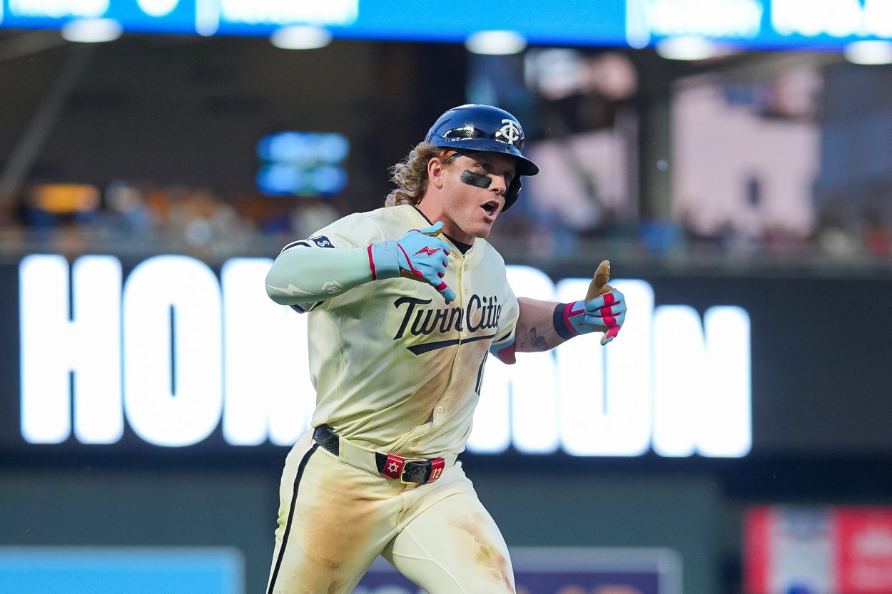 MLB: Chicago Cubs at Minnesota Twins, harrison bader, yankees MLB: Chicago Cubs at Minnesota Twins, harrison bader, yankees