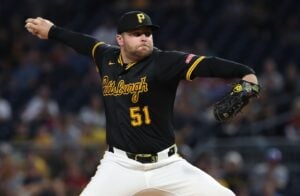 David Bednar (pictured) and Dennis Santana are two Pirates relievers involved in the latest Phillies trade rumors.