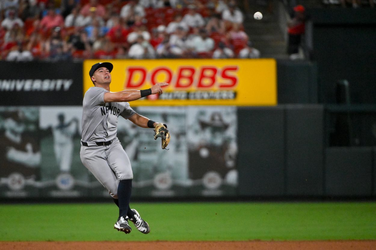 MLB: New York Yankees at St. Louis Cardinals, anthony volpe MLB: New York Yankees at St. Louis Cardinals, anthony volpe