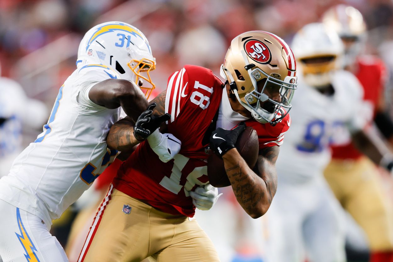 NFL: Los Angeles Chargers at San Francisco 49ers Isaiah Hodgins, 49ers, Giants, Chargers