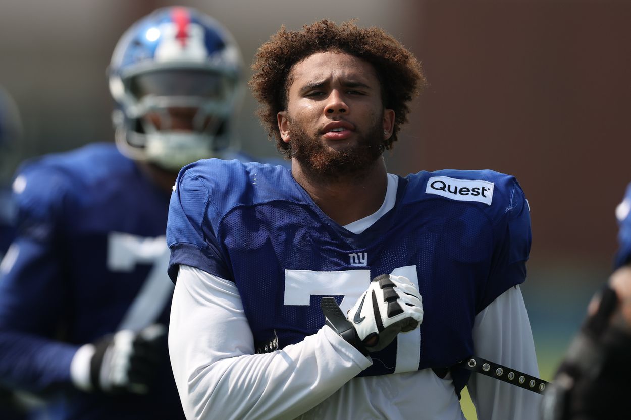 Marcus Mbow, NFL: New York Giants Training Camp