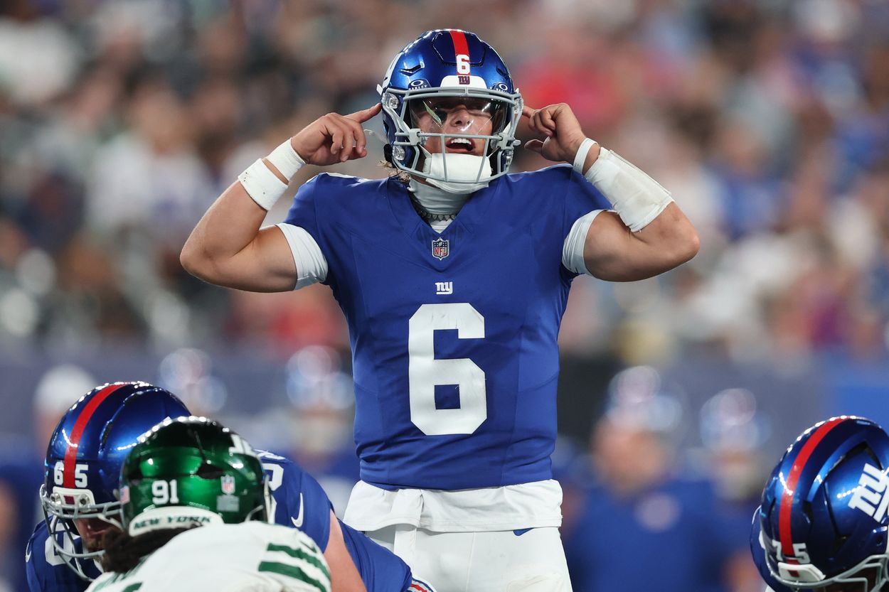 NFL: New York Jets at New York Giants, jaxson dart NFL: New York Jets at New York Giants, jaxson dart