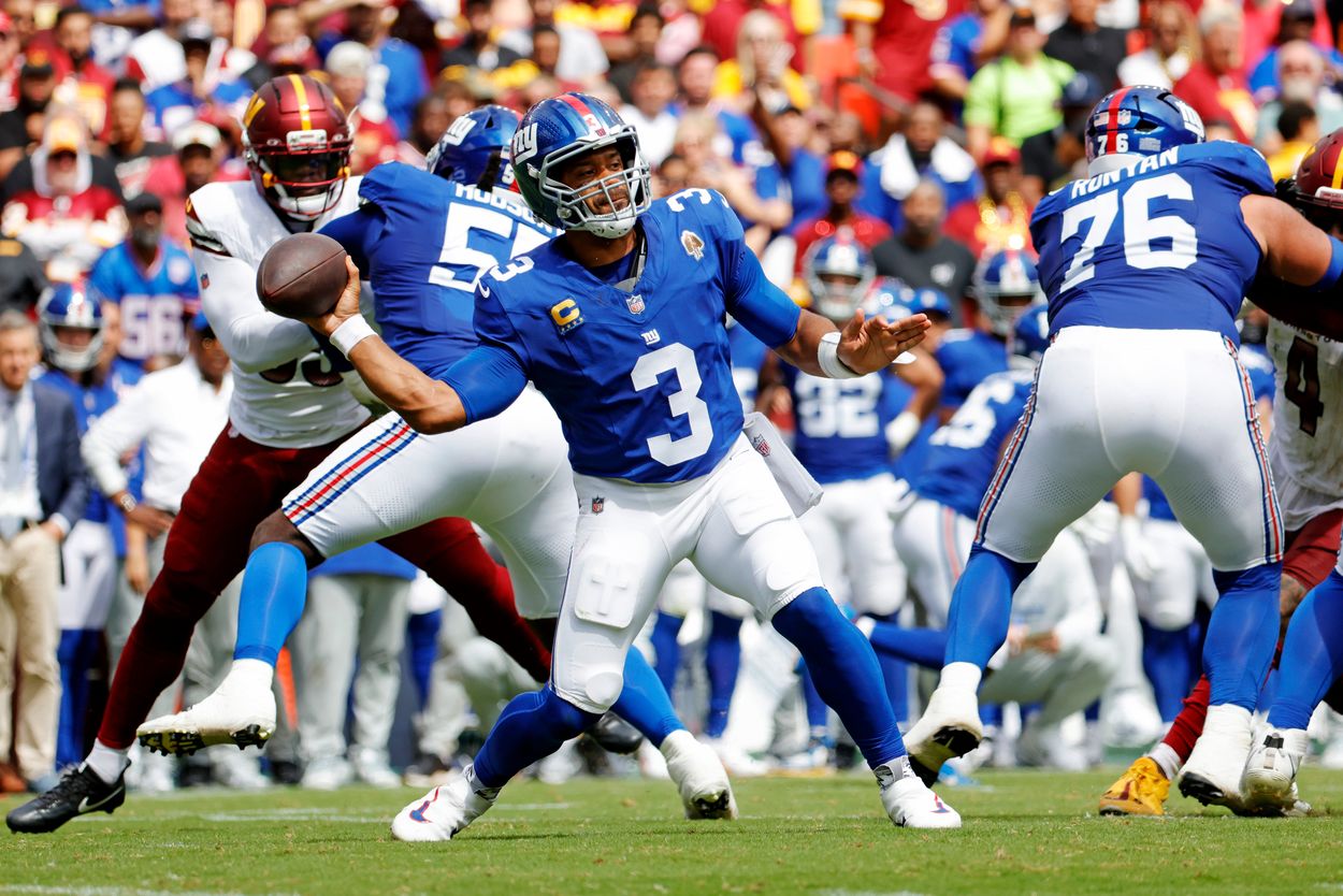 NFL: New York Giants at Washington Commanders, russell wilson NFL: New York Giants at Washington Commanders, russell wilson