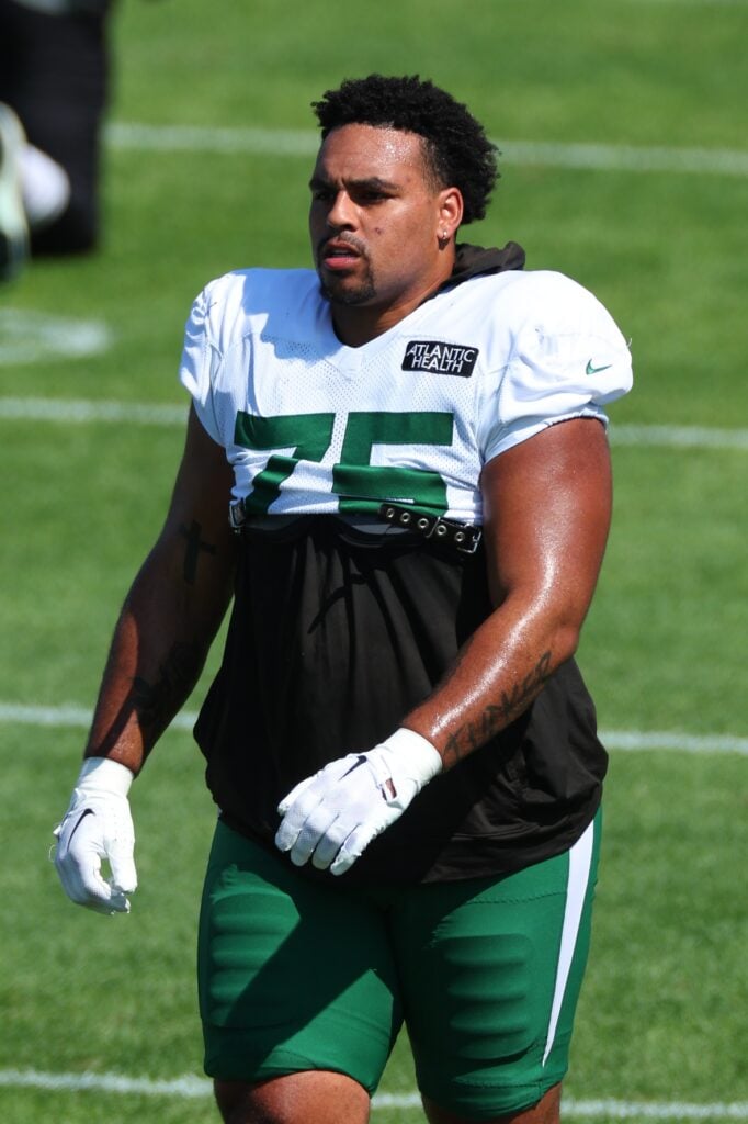 New York Jets offensive lineman Alijah Vera-Tucker