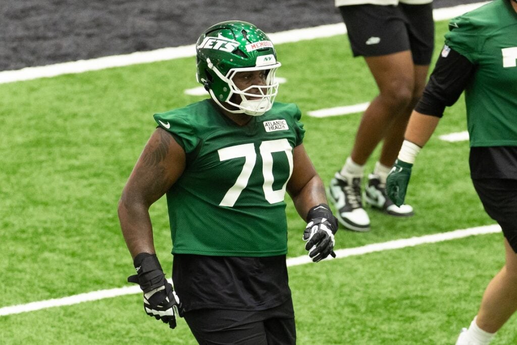 Armand Membou, 2025 NFL Draft rookie, offensive tackle, New York Jets