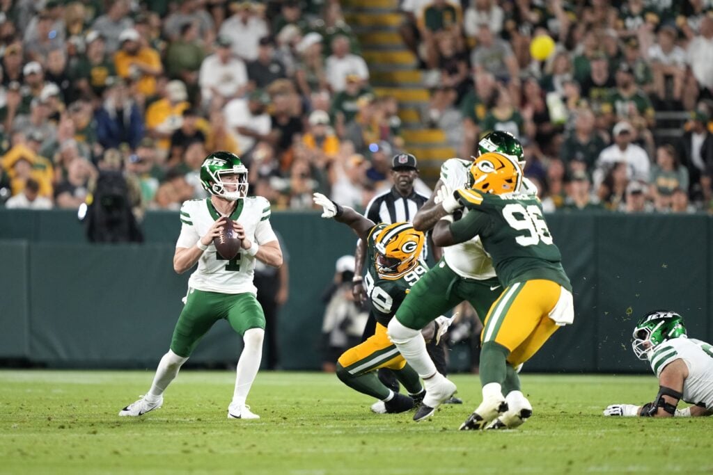 Brady Cook, quarterback, New York Jets