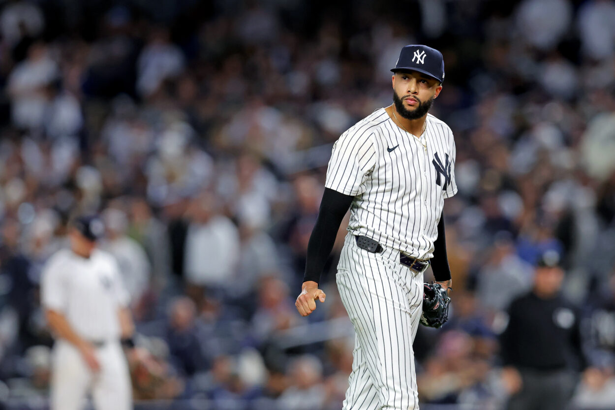 MLB: Playoffs-Toronto Blue Jays at New York Yankees, devin williams MLB: Playoffs-Toronto Blue Jays at New York Yankees, devin williams