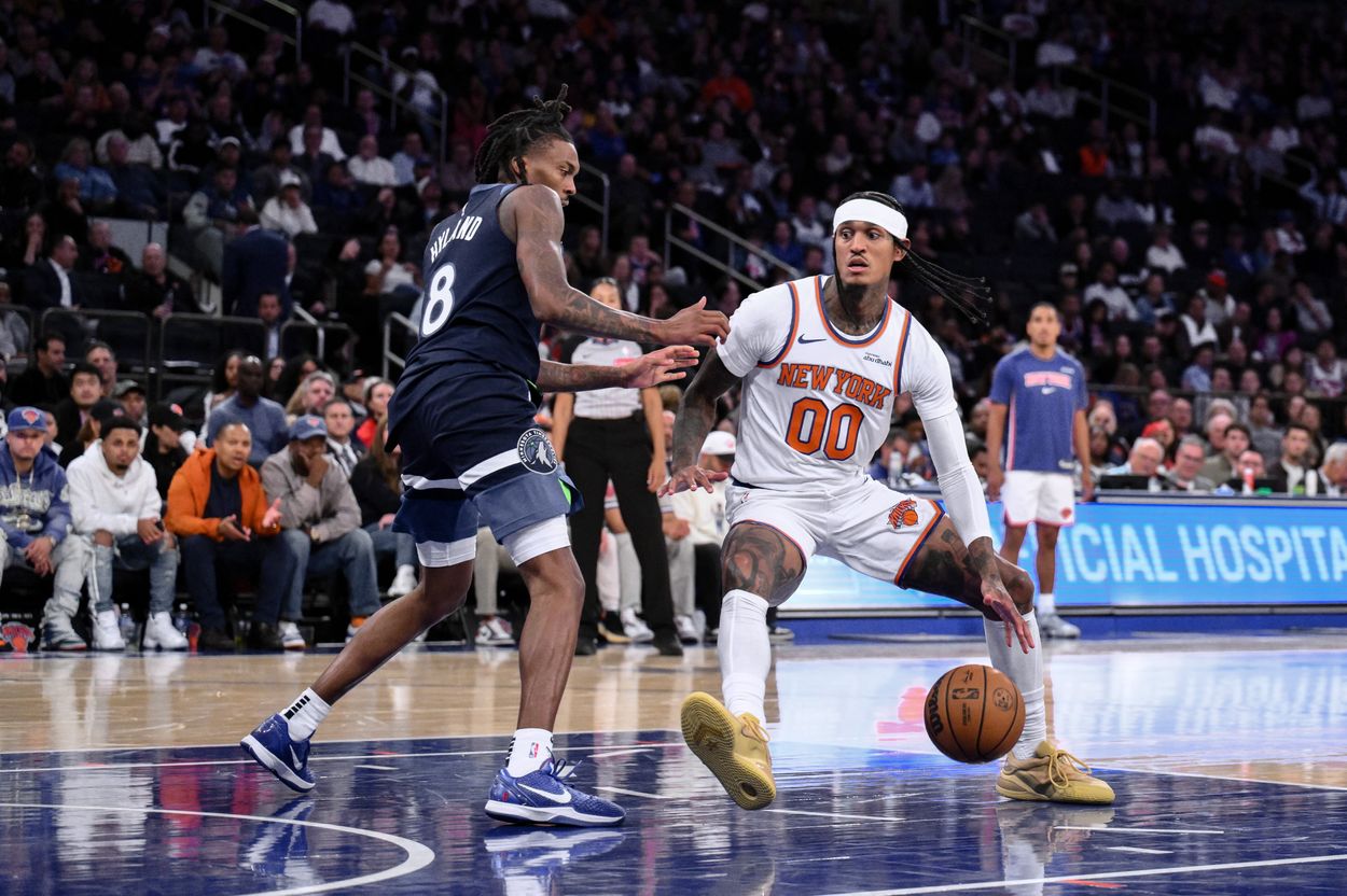 NBA: Preseason-Minnesota Timberwolves at New York Knicks, jordnan clarkson NBA: Preseason-Minnesota Timberwolves at New York Knicks, jordnan clarkson