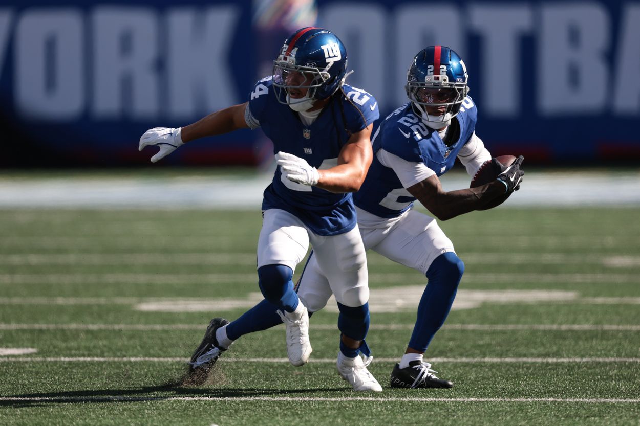 NFL: Los Angeles Chargers at New York Giants, dane belton NFL: Los Angeles Chargers at New York Giants, dane belton