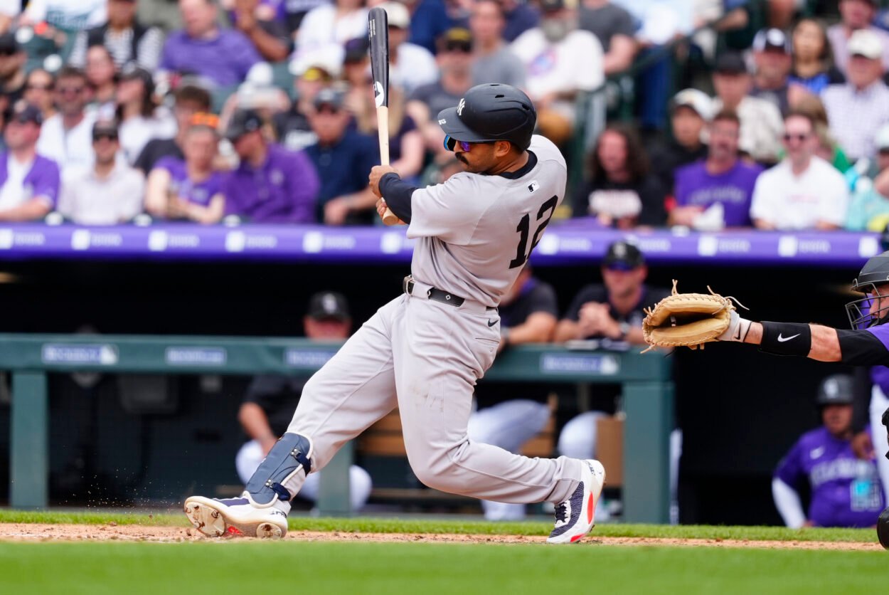 MLB: New York Yankees at Colorado Rockies, trent grisham MLB: New York Yankees at Colorado Rockies, trent grisham