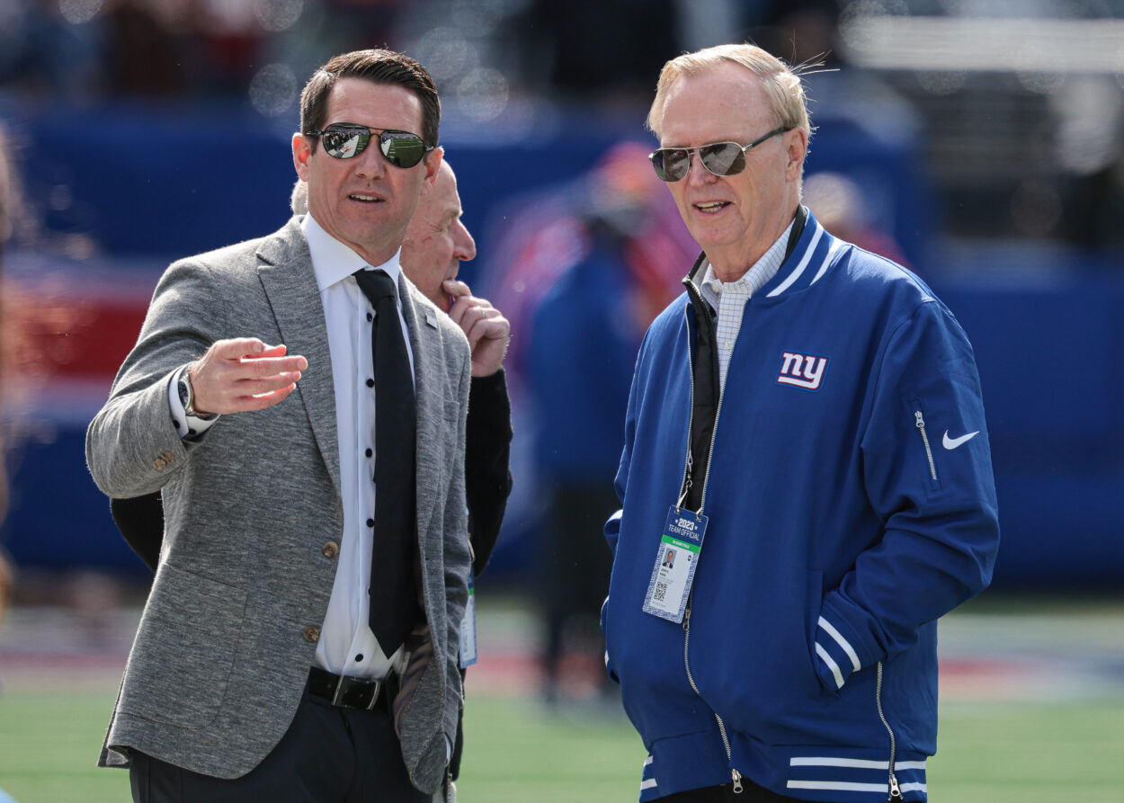 Joe Schoen, john mara, NFL: Washington Commanders at New York Giants