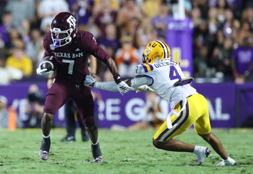 Mansoor Delane, giants, NCAA Football: Texas A&M at Louisiana State