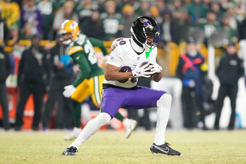 Isaiah Likely, giants, NFL: Baltimore Ravens at Green Bay Packers