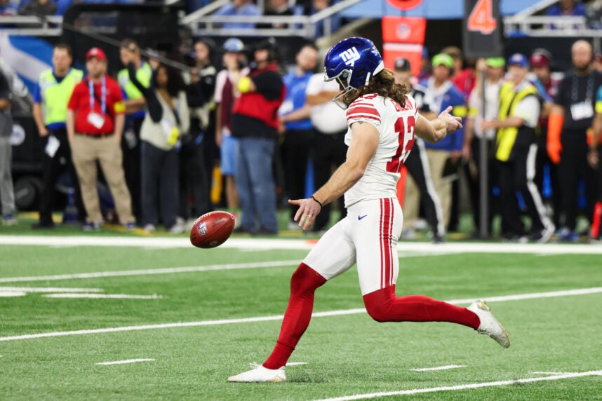 Jamie Gillan, NFL: New York Giants at Detroit Lions